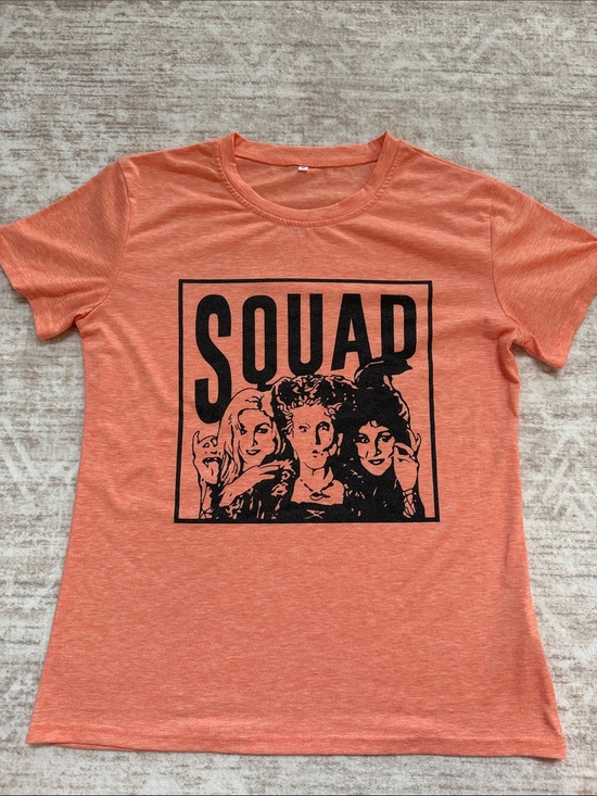 Disney Tops - Hocus Pocus Sanderson Sisters “Squad” Graphic T-Shirt Orange